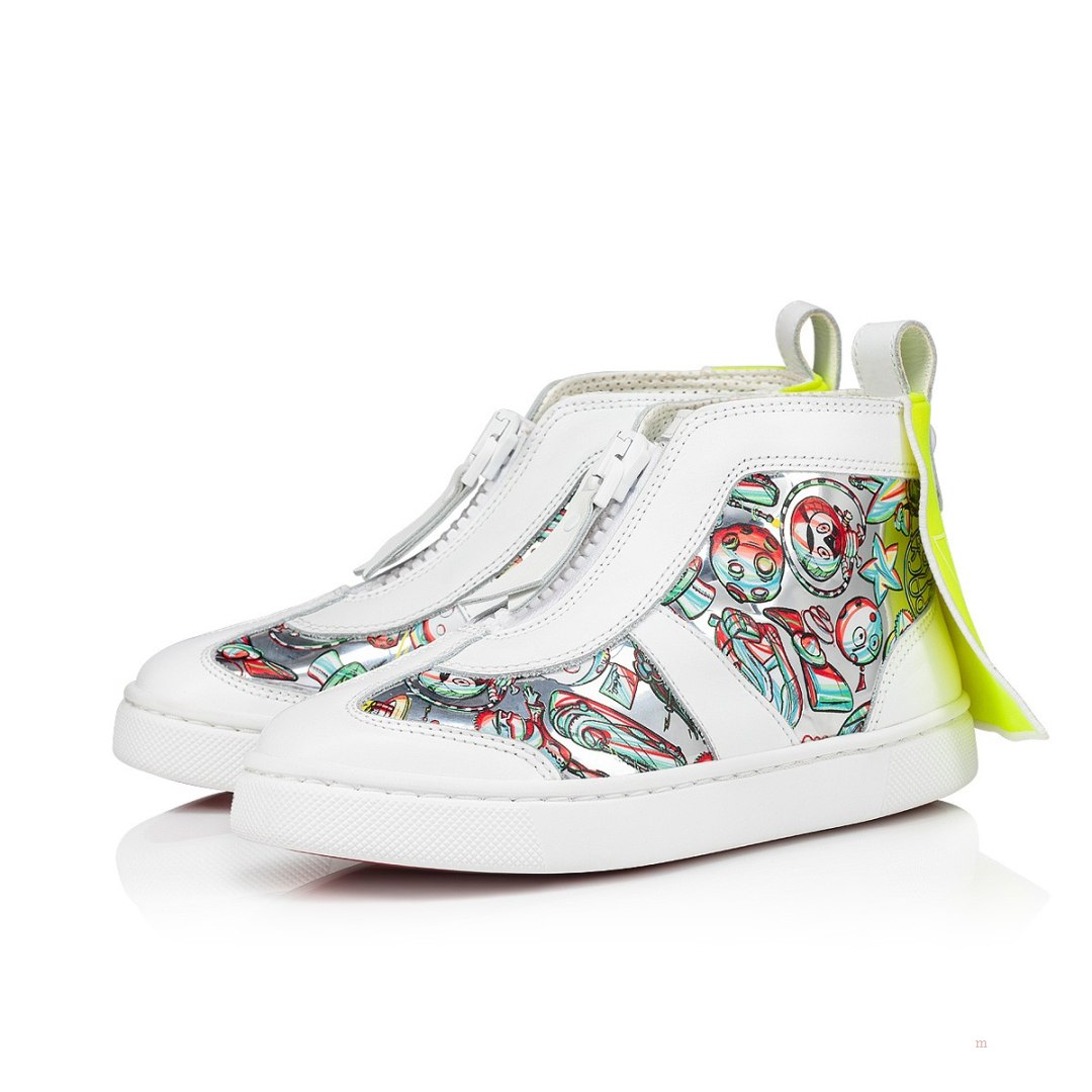 Christian Louboutin Super Loubi Girls\' High Top Sneakers Yellow | MBKXJF015