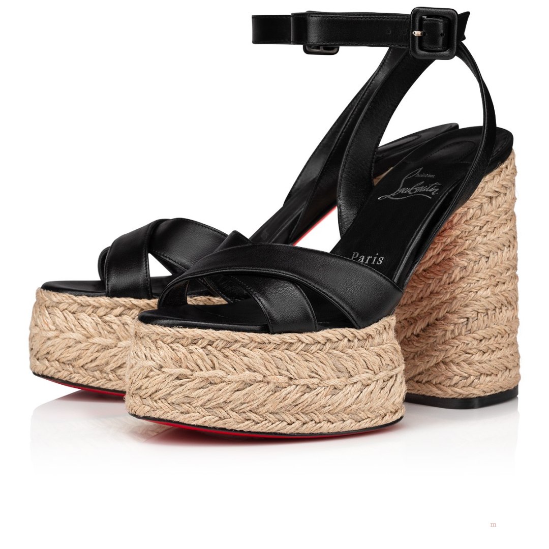 Christian Louboutin Super Mariza Women's Espadrilles Black | GRLKEW023