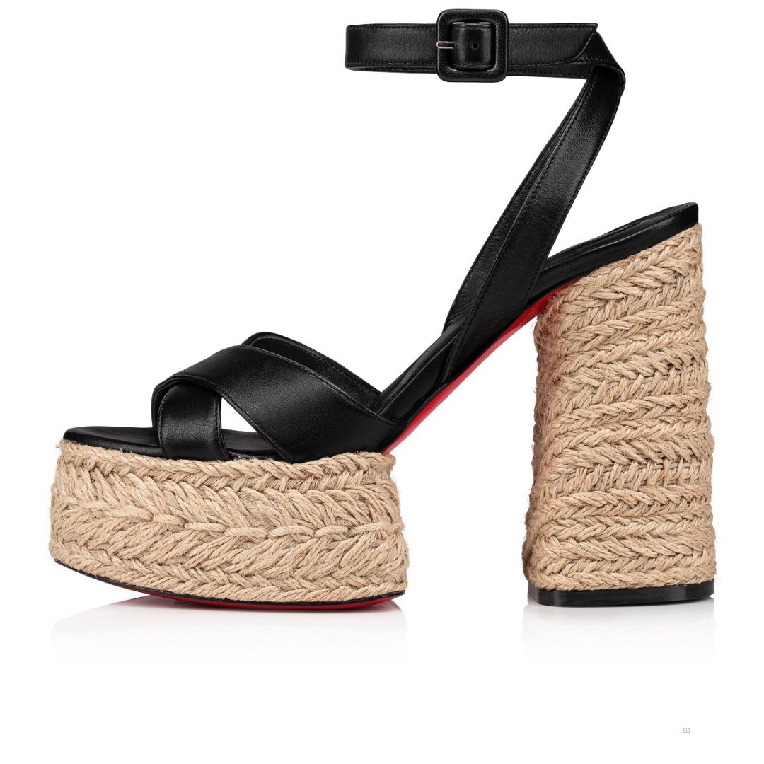 Christian Louboutin Super Mariza Women's Espadrilles Black | GRLKEW023