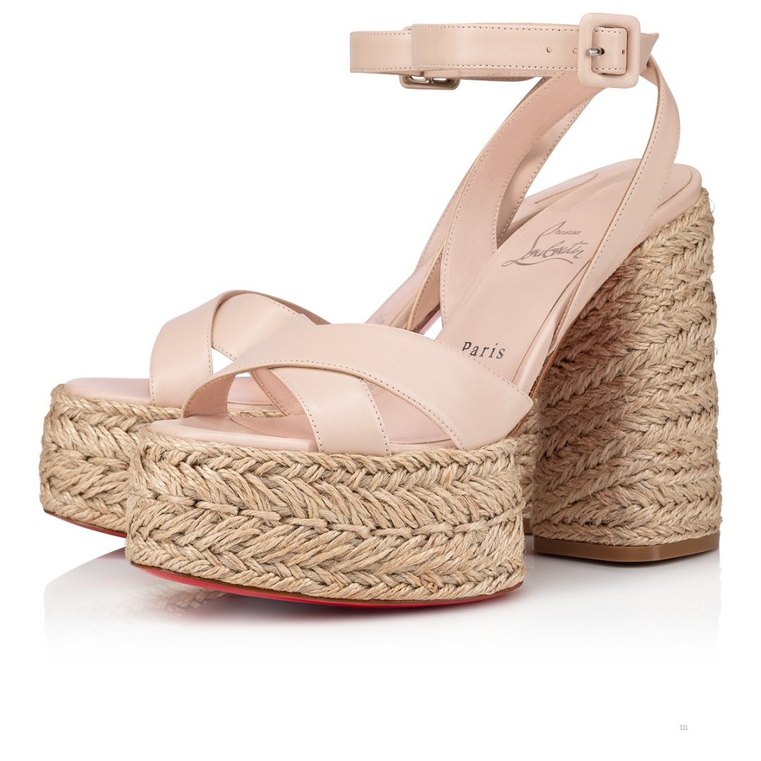 Christian Louboutin Super Mariza Women's Espadrilles Beige | PTCOMY091