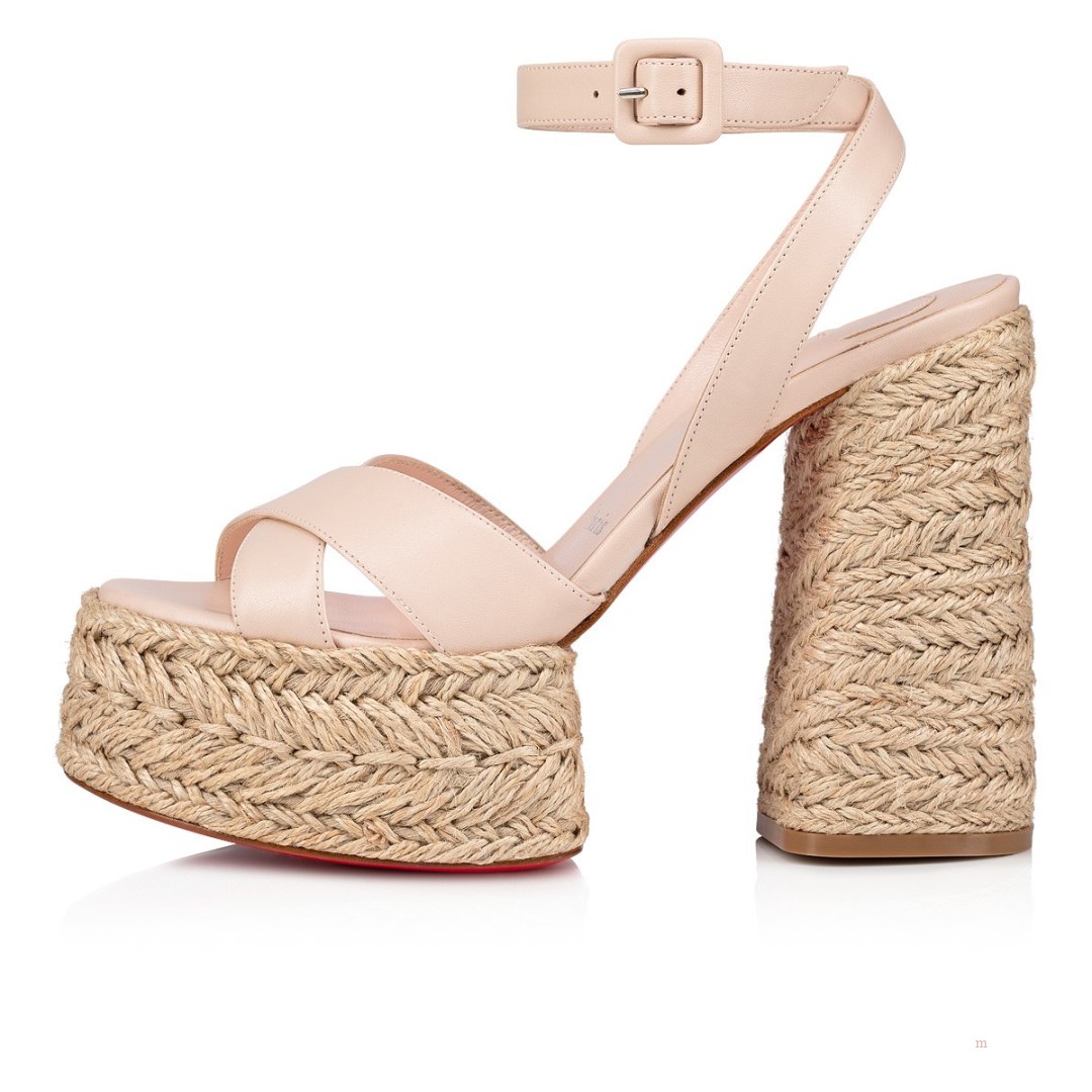 Christian Louboutin Super Mariza Women's Espadrilles Beige | PTCOMY091