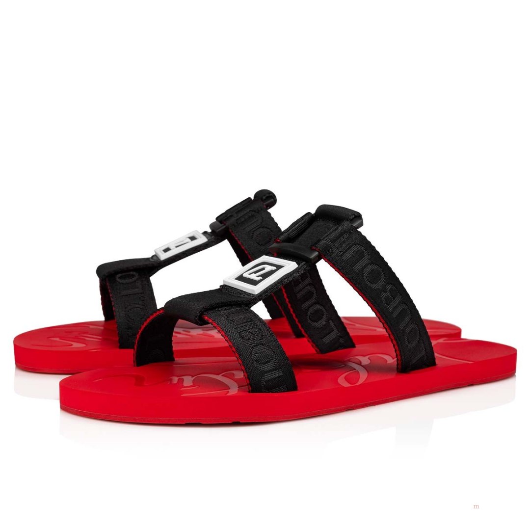 Christian Louboutin Surf Men's Sandals Black | SWETKO607