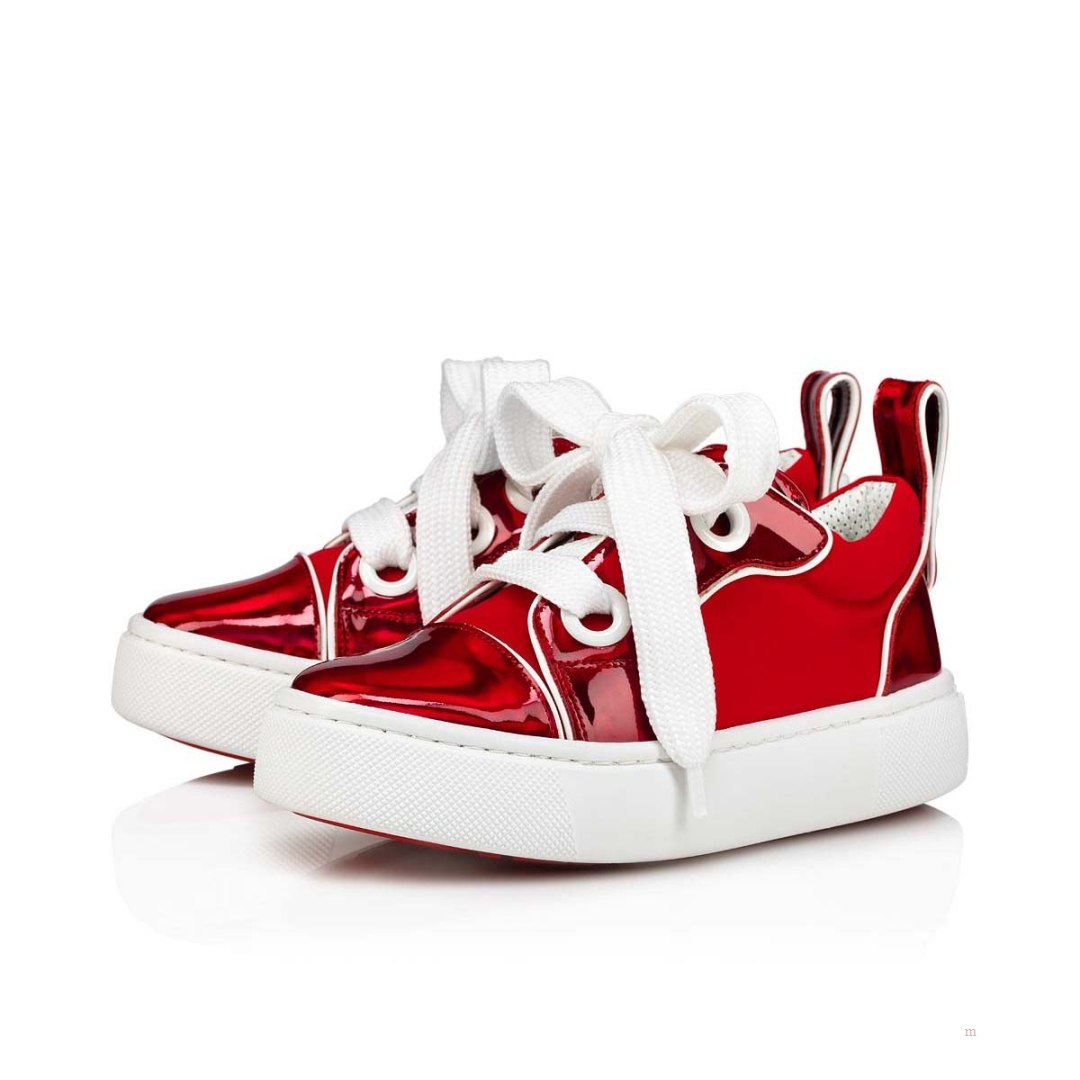 Christian Louboutin Toy Toy Girls' Low Top Sneakers Red | DYKNRI378