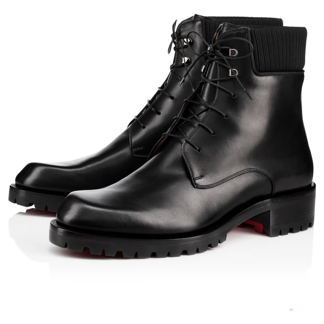 Christian Louboutin Trapman Men's Combat Boots Black | YUBIPA701