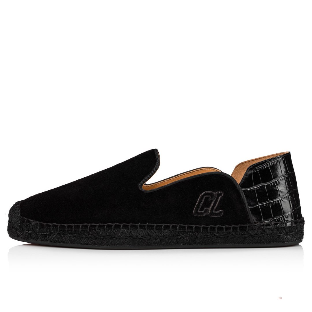 Christian Louboutin Varsi Espadon Men's Espadrilles Black | FMPUEY680