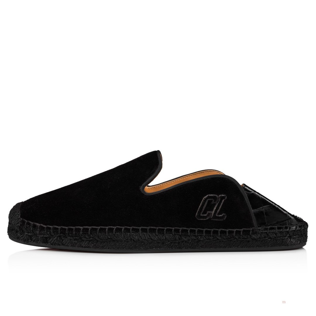 Christian Louboutin Varsi Espadon Men's Espadrilles Black | FMPUEY680