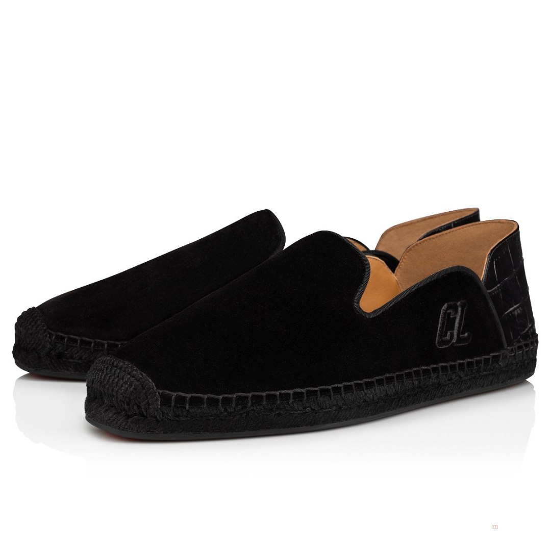 Christian Louboutin Varsi Espadon Men\'s Espadrilles Black | FMPUEY680