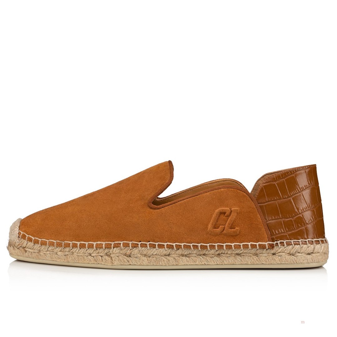 Christian Louboutin Varsi Espadon Men's Espadrilles Brown | JCHIPS132