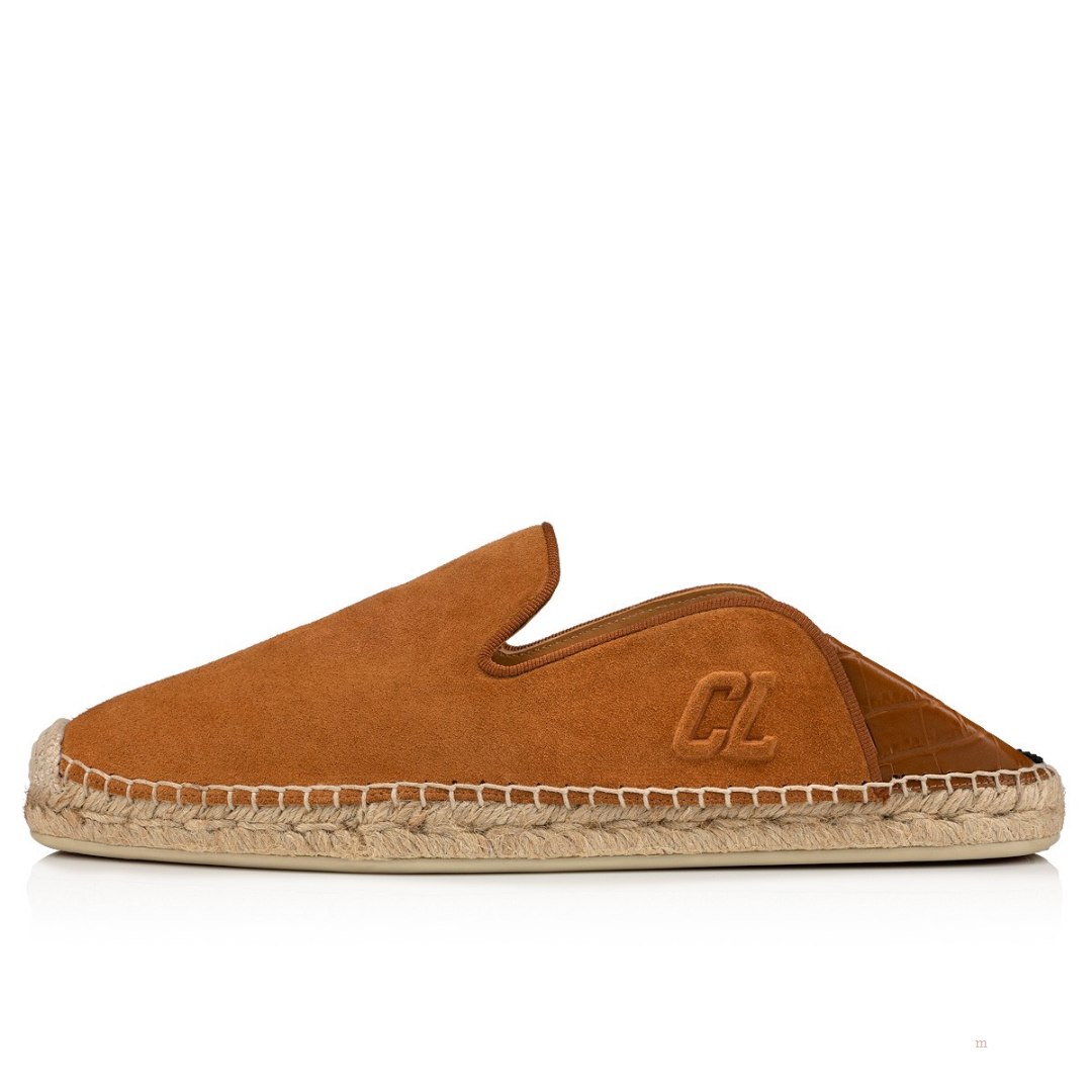 Christian Louboutin Varsi Espadon Men's Espadrilles Brown | JCHIPS132