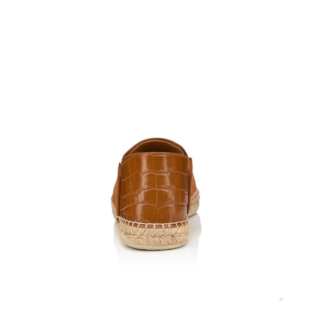 Christian Louboutin Varsi Espadon Men's Espadrilles Brown | JCHIPS132