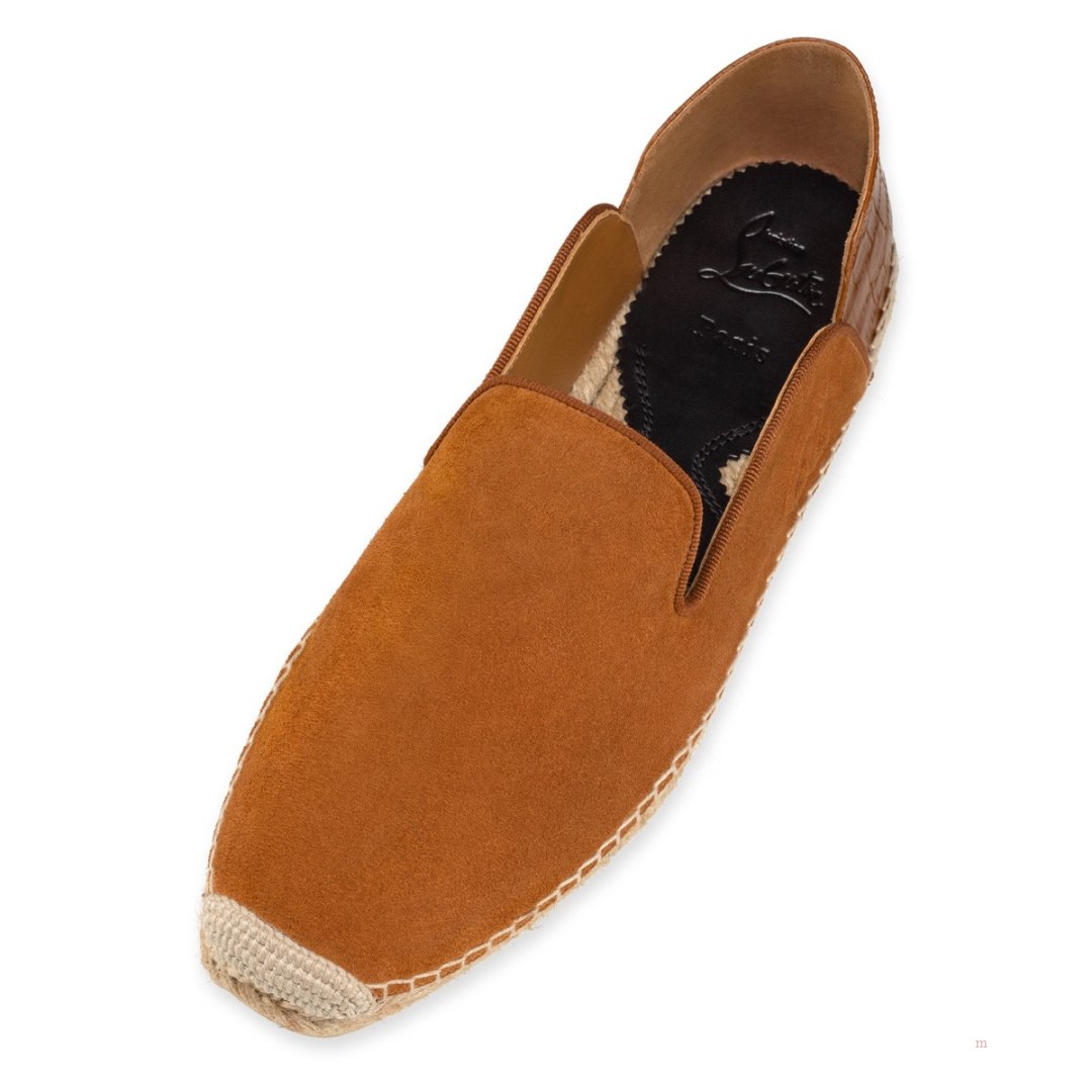 Christian Louboutin Varsi Espadon Men's Espadrilles Brown | JCHIPS132