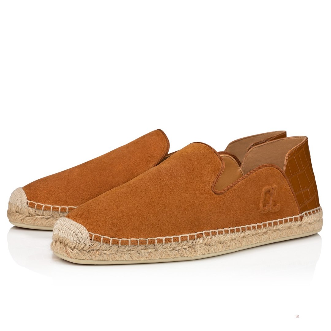 Christian Louboutin Varsi Espadon Men\'s Espadrilles Brown | JCHIPS132