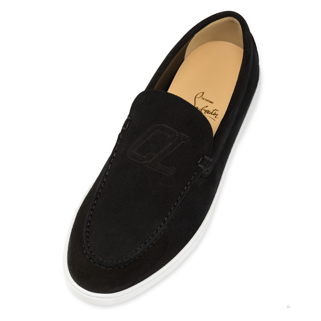 Christian Louboutin Varsiboat Men's Boat Shoes Black | SXUHEN092