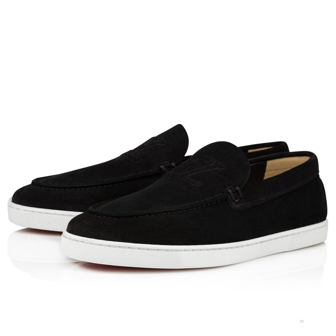 Christian Louboutin Varsiboat Men\'s Boat Shoes Black | SXUHEN092