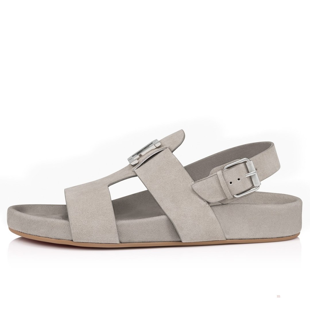 Christian Louboutin Varsibuckle Bizz Men's Sandals Grey | DZAGUO023