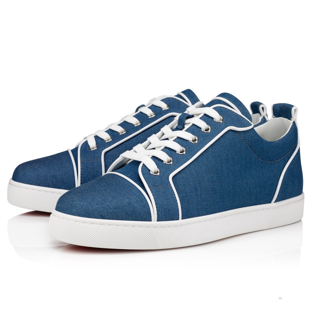 Christian Louboutin Varsijunior Men's Low Top Sneakers Blue | BINFUR758