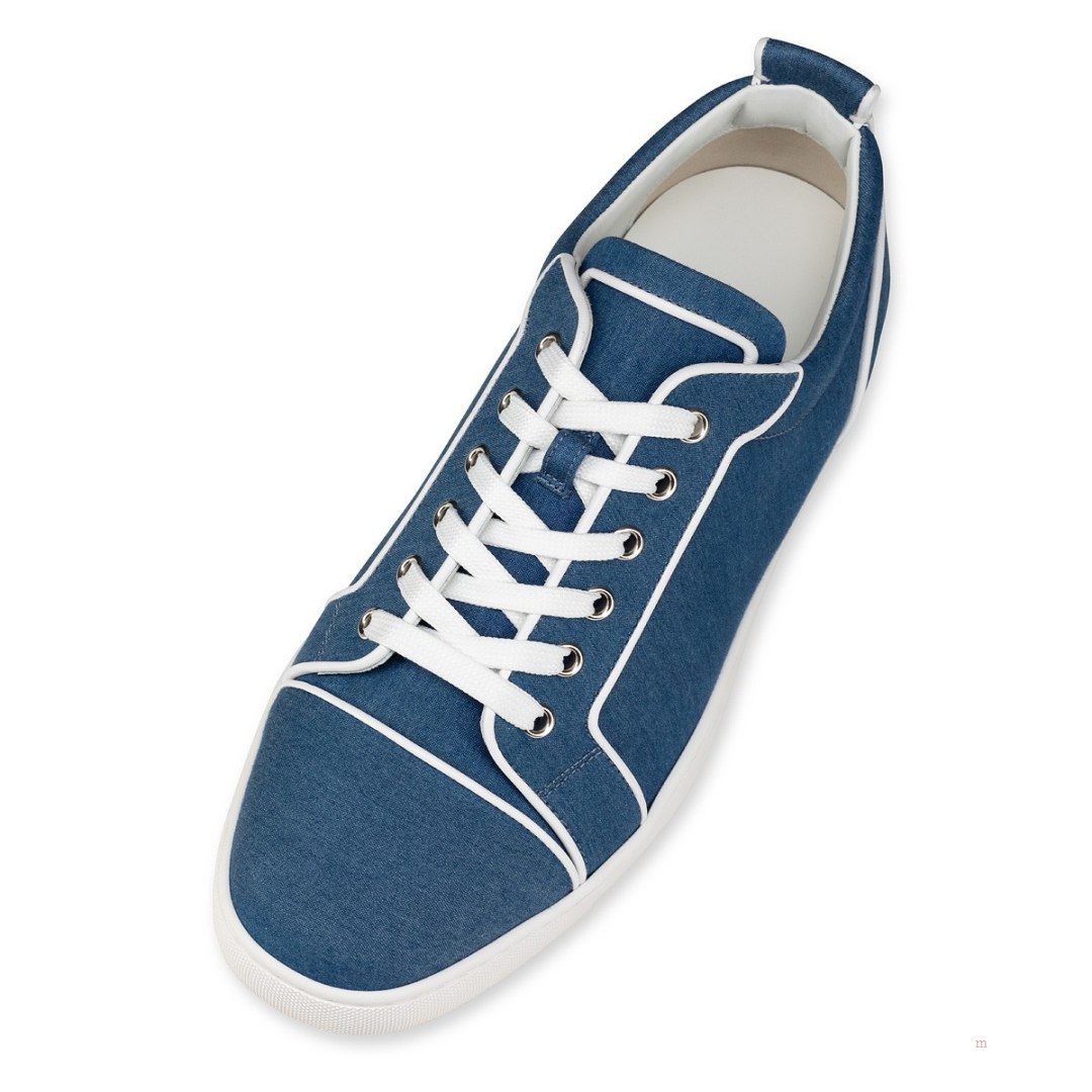 Christian Louboutin Varsijunior Men's Low Top Sneakers Blue | BINFUR758