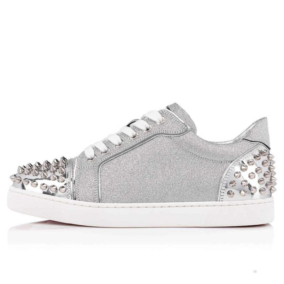 Christian Louboutin Vieira 2 Women's Low Top Sneakers Silver | TKUILN267