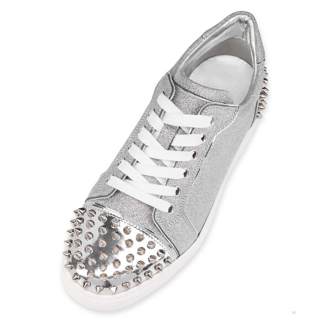 Christian Louboutin Vieira 2 Women's Low Top Sneakers Silver | TKUILN267