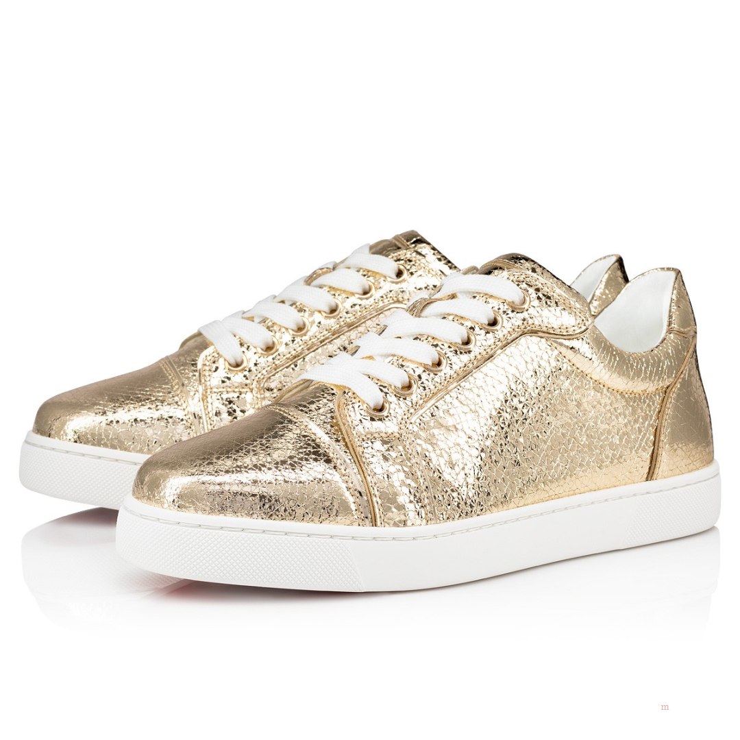 Christian Louboutin Vieira Women's Sneakers Gold | JIFAGO579