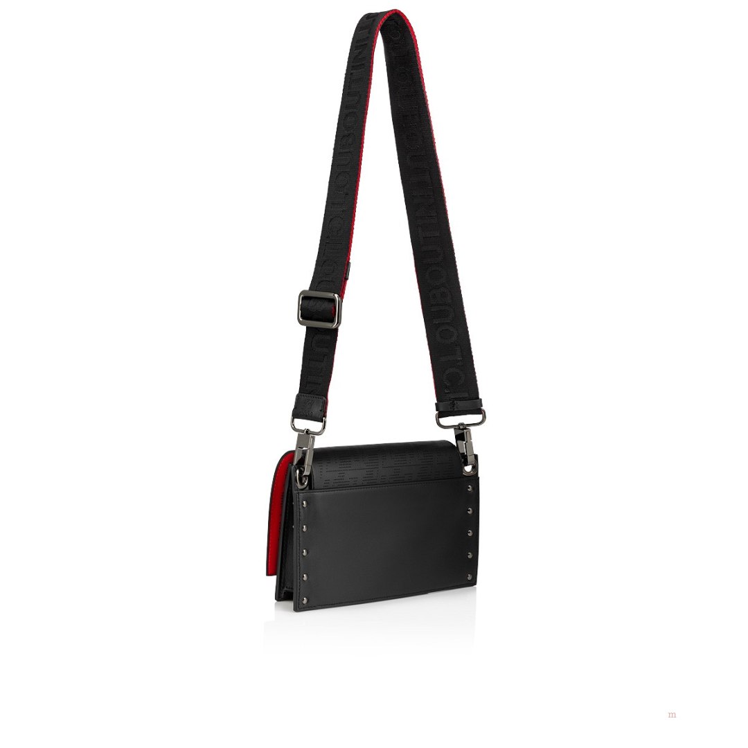 Christian Louboutin Wallstrap Men's Messenger Bag Black | EXJWGH983