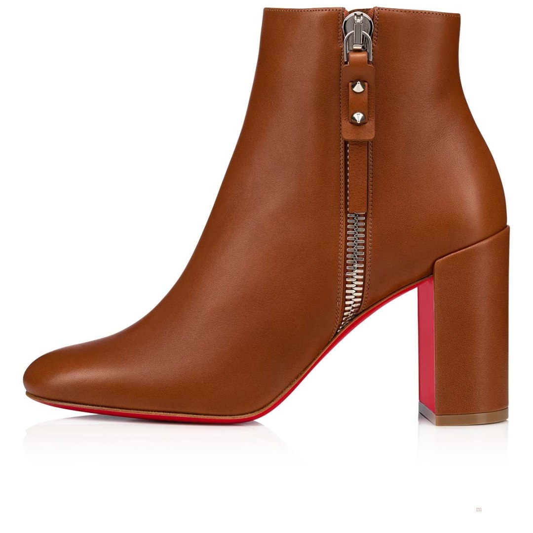 Christian Louboutin Ziptotal Women's Ankle Boots Brown | PQSXOD618