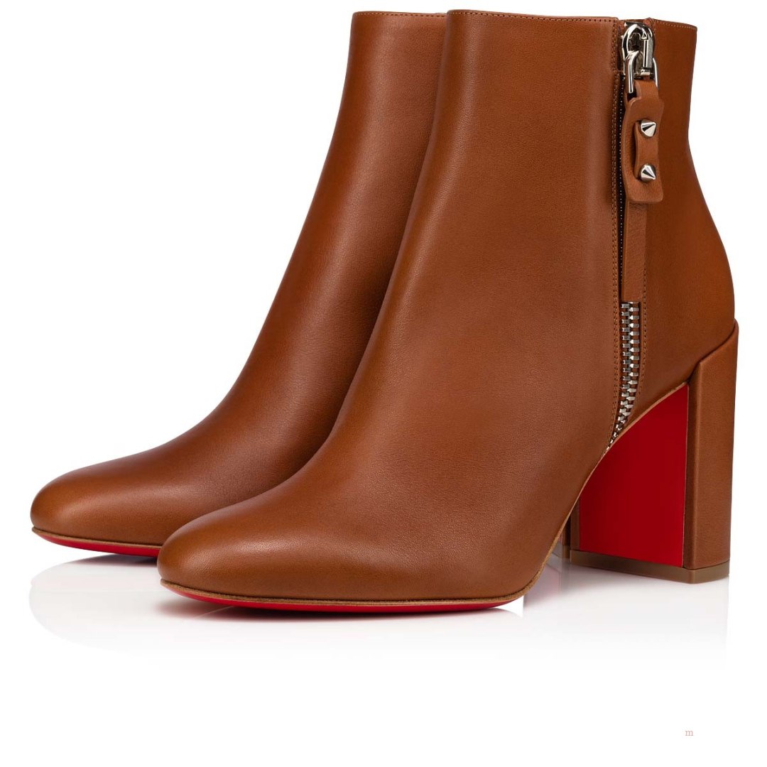 Christian Louboutin Ziptotal Women\'s Ankle Boots Brown | PQSXOD618