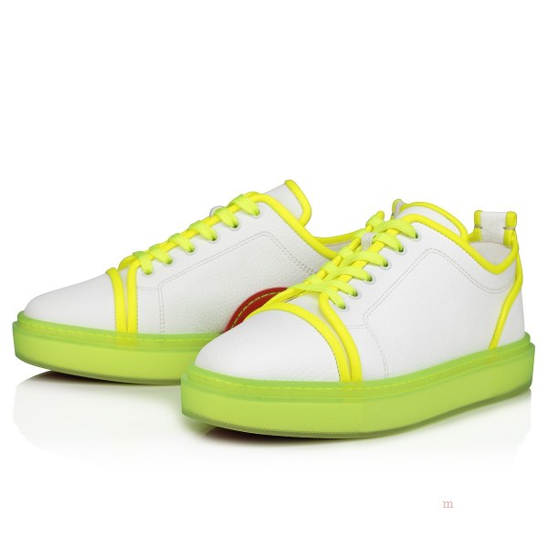 Christian Louboutin Adolon Junior Men's Low Top Sneakers Yellow | HLKZJV635