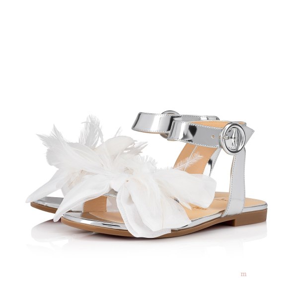 Christian Louboutin Anemonou Girls' Sandals Silver | QRLJTK680