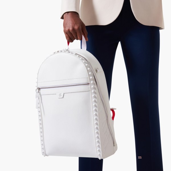 Christian Louboutin Backparis Men's Backpack White | IKWAZO240