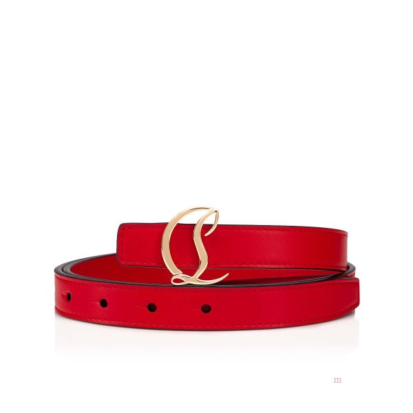 Christian Louboutin CL logo belt Women's Belt Red | AXRTCU607