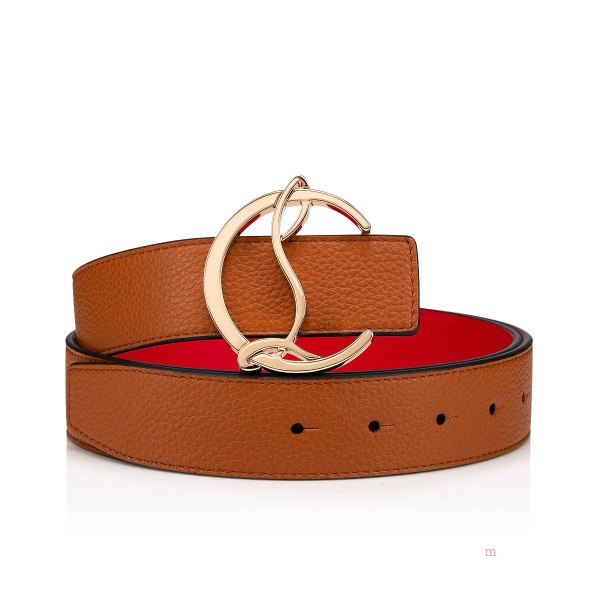 Christian Louboutin CL logo belt Women's Belt Brown | VRPMDT139