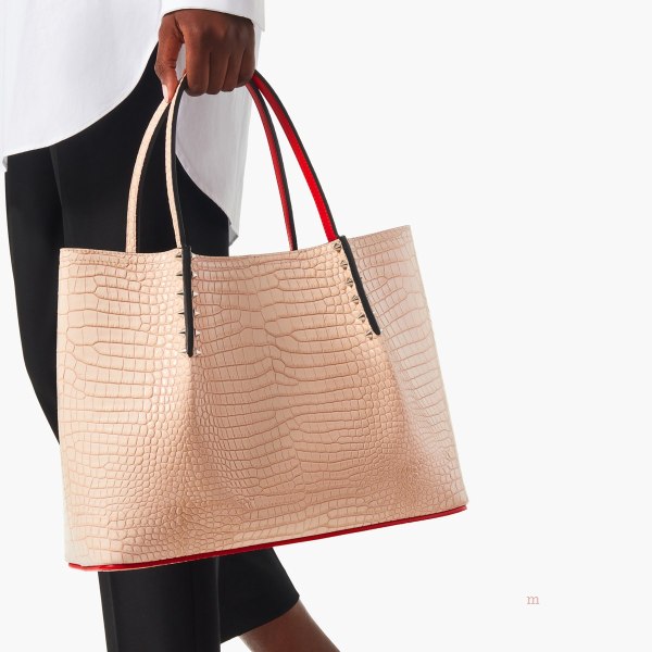 Christian Louboutin Cabarock small Women's Tote Bag Beige | ULPGRA604