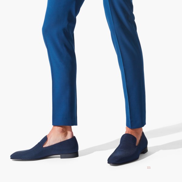 Christian Louboutin Dandelion Men's Loafers Blue | UGQWIK189