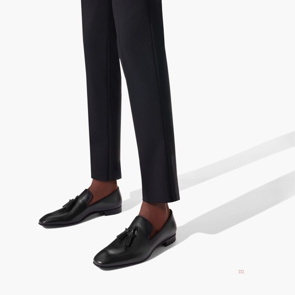 Christian Louboutin Dandelion Tassel Men's Loafers Black | MKYHOR417