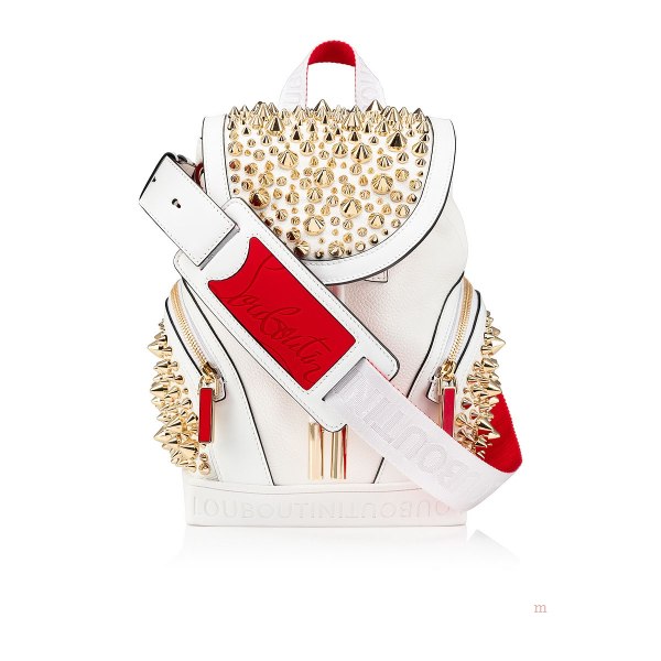 Christian Louboutin Explorafunk small Men's Backpack Gold / Red | DUSNPV814