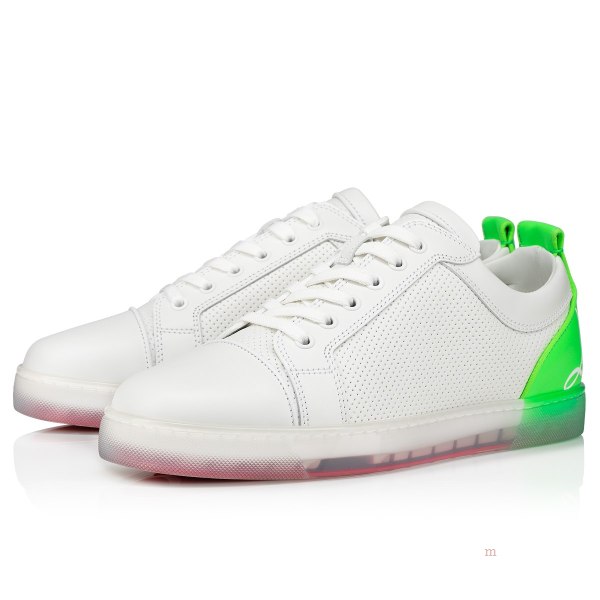 Christian Louboutin Fun Louis Junior Men's Low Top Sneakers Green | THSADZ078