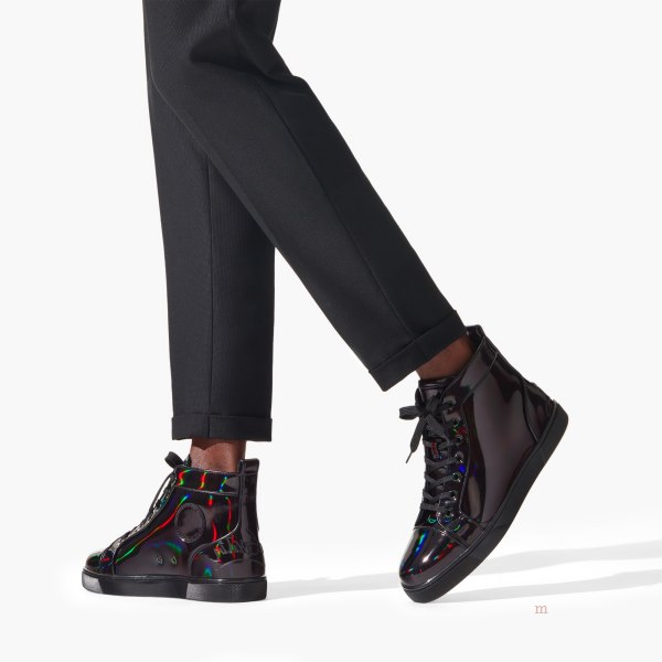 Christian Louboutin Fun Louis Men's High Top Sneakers Black | JGQAVL491