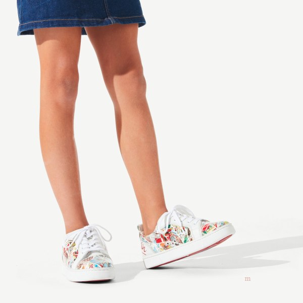 Christian Louboutin Funnyto Girls' Low Top Sneakers Multicolor | GNBKSH381