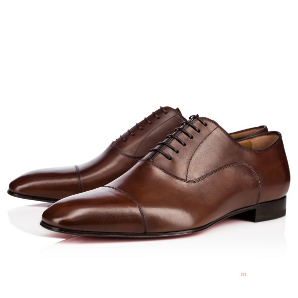 Christian Louboutin Greggo Men's Lace Up Shoes Brown | IZBGTN289