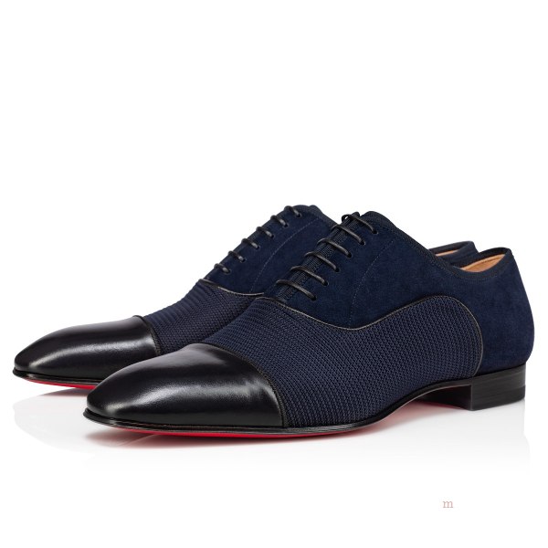 Christian Louboutin Greggo Men's Lace Up Shoes Black | NTHAXW795