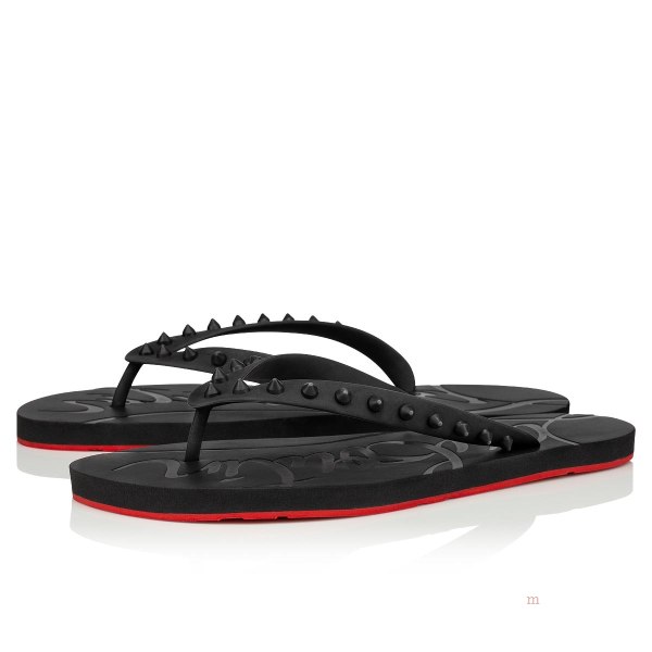 Christian Louboutin Loubi Flip Men's Flip Flops Black | XARWPE584