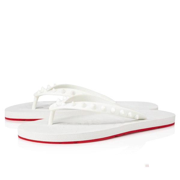 Christian Louboutin Loubi Flip Women's Flip Flops White | EYKGCM918