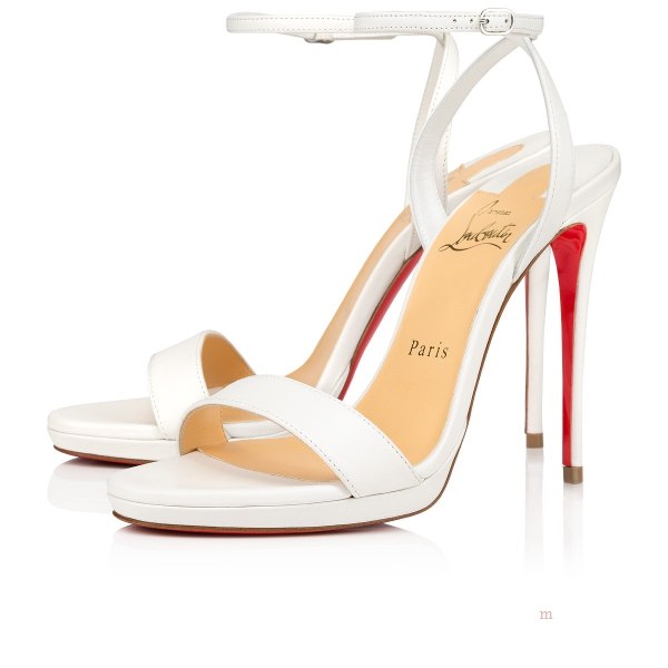 Christian Louboutin Loubi Queen Women's Sandals White | PCJLHZ024