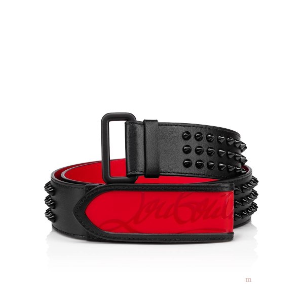 Christian Louboutin Loubi belt Men's Belt Black | CPYWHO396