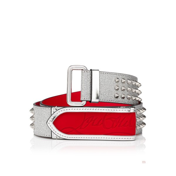 Christian Louboutin Loubi belt Men's Belt Silver | CSQRUD879