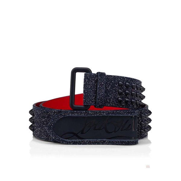 Christian Louboutin Loubi belt Men's Belt Blue | KVUSMD402