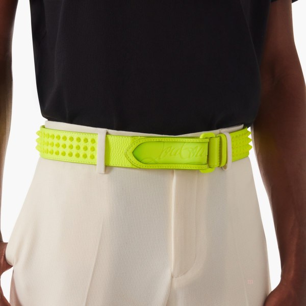 Christian Louboutin Loubi belt Men's Belt Yellow | OHDIJP653