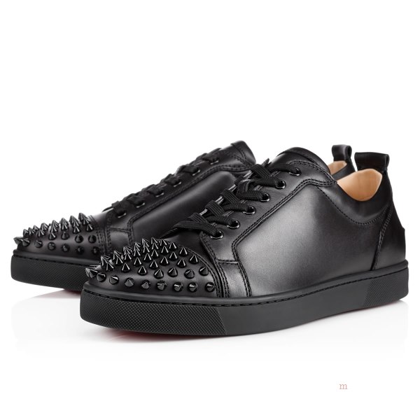 Christian Louboutin Louis Junior Spikes Men's Sneakers Black | HUDOTA712