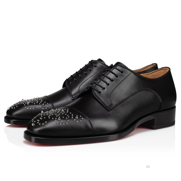 Christian Louboutin Maltese Men's Lace Up Shoes Black | SABEPC652